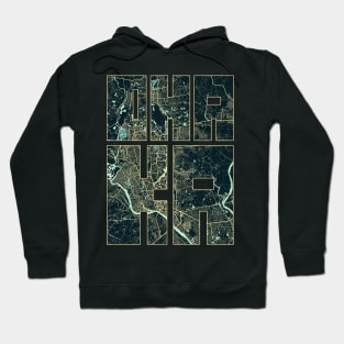 Dhaka, Bangladesh City Map Typography - Summer Hoodie